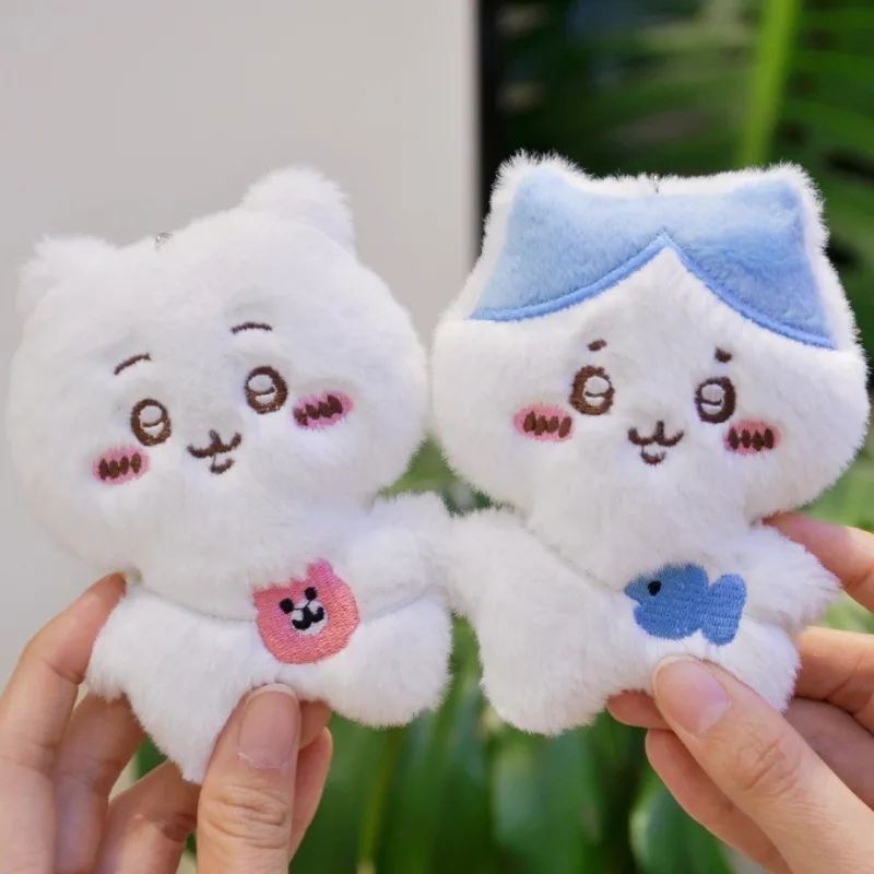 

11cm Kawaii Chiikawas Plush Doll Keychain Usagi Hachiware Dolls Keyring Schoolbag Accessories Key Chains Ornaments Birthday Gift
