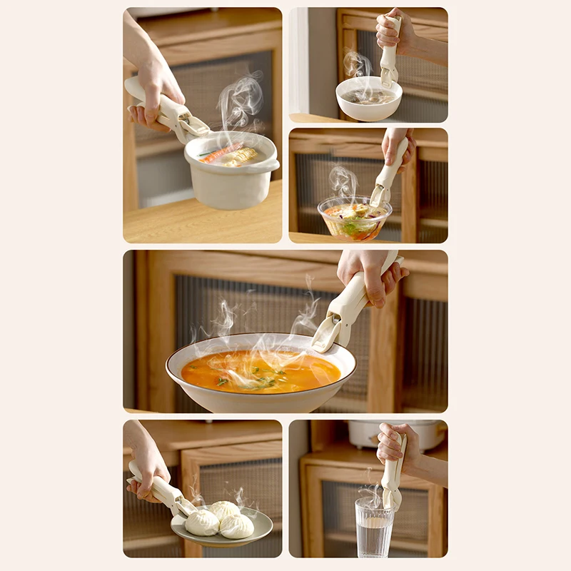 Minimalist Style Silicone Anti Scalding Clip Non-slip Kitchen Bowl Clip Durable Bowls Tongs Anti Scalding Holder Pot Clips