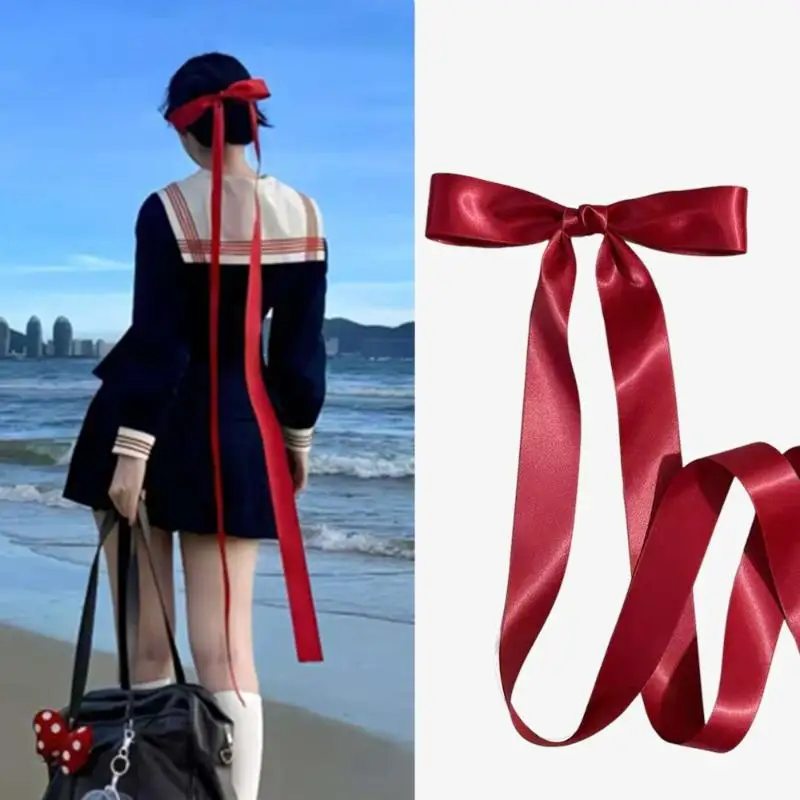 Lange Schleifen-Haarspange im JK-Stil, süßer Haarschmuck für modische, süße Mädchen, Haarschmuck〔CC55〕