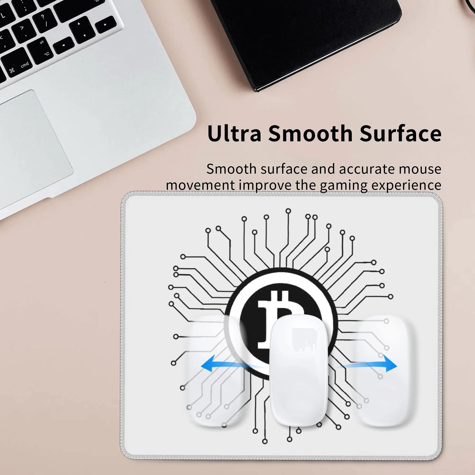 Bitcoin BTC Crypto Currency Mouse Pad Computer Keyboard Mouse Mat Gamer PC Laptop Desk Mat Office Accessories Table Mats