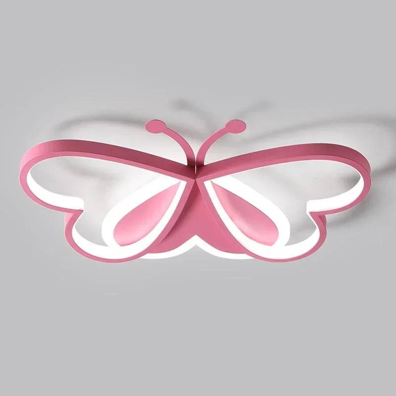 

2025 Creative Butterfly Ceiling Lights Modern Living Room Girls Bedroom Light Fixture Study Nursery Children's LED Lamp