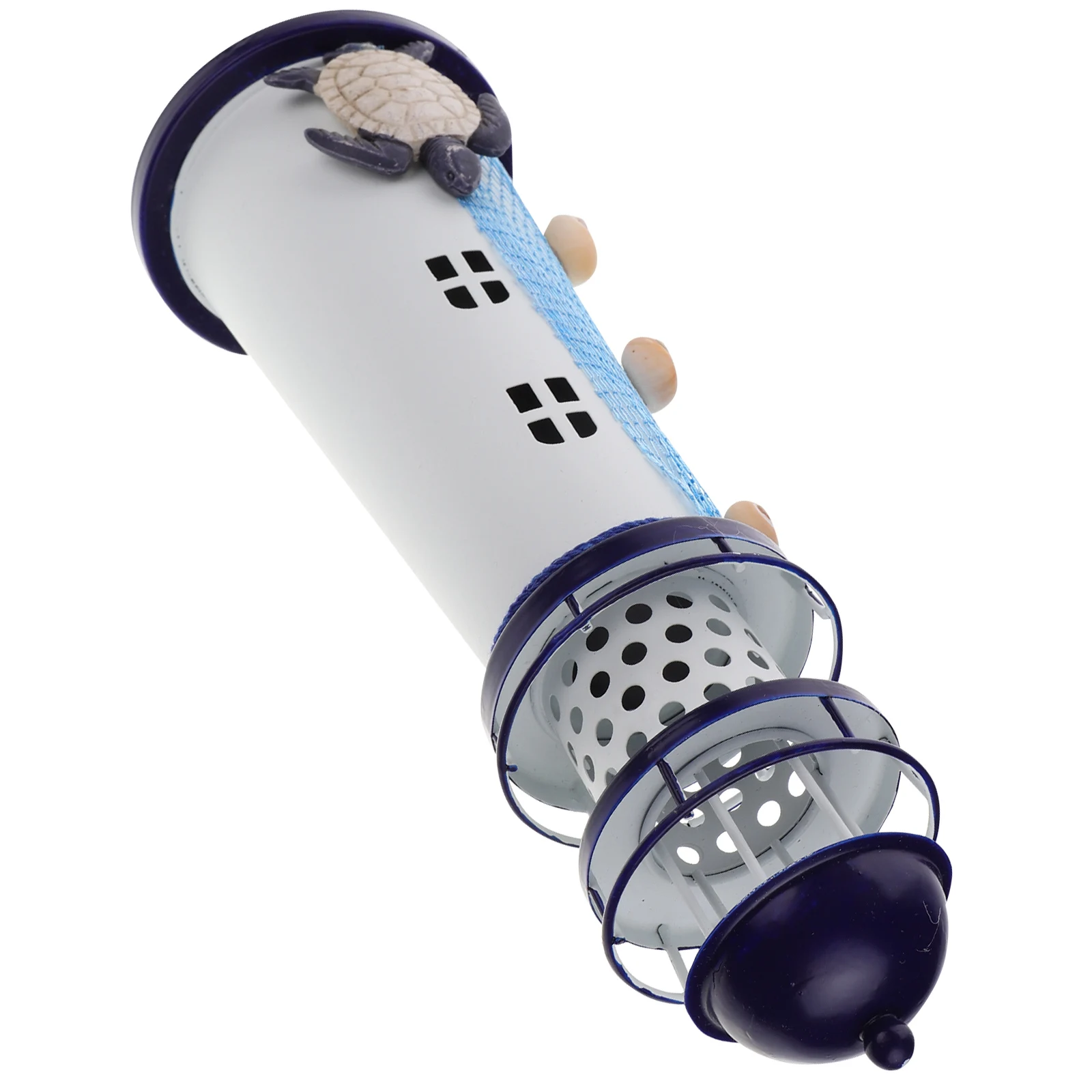 

Iron Lighthouse Decoration Nautical Holder Mediterranean Desk Decor Turtle Window Metal Wall Decor