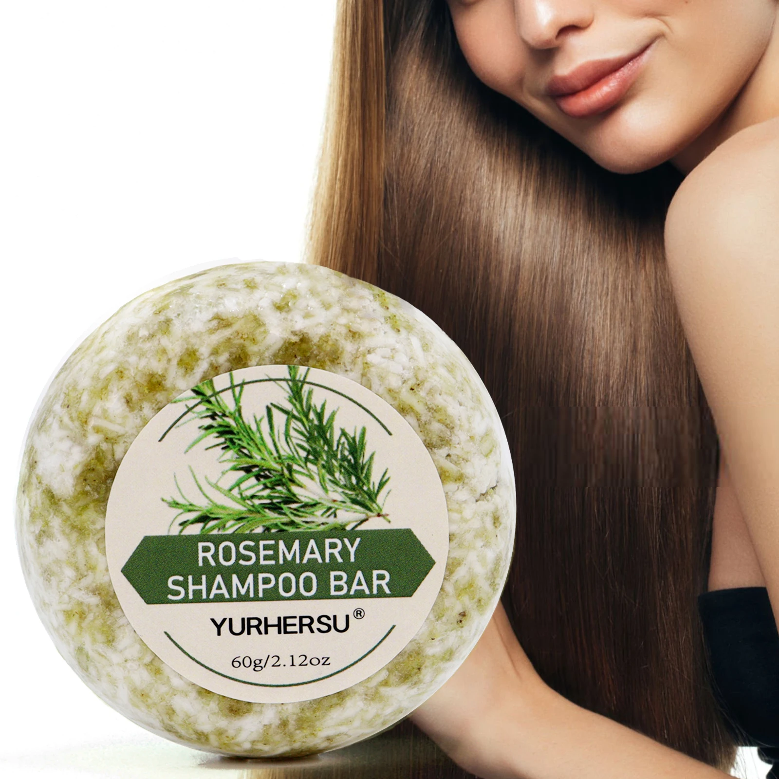 

Rosemary Shampoo Bar For Hair Growth & Dandruff - Anti Hair Loss Solid Shampoo For Oily Scalp & Strengthening Hair