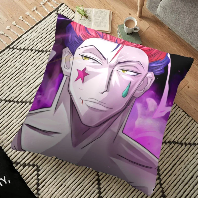 45CM Anime HUNTER Hisoka Kurapika Killua Zoldyck Print Pillowcase Living Room Home Sofa Car Decoration Pillow Case Cushion Cover