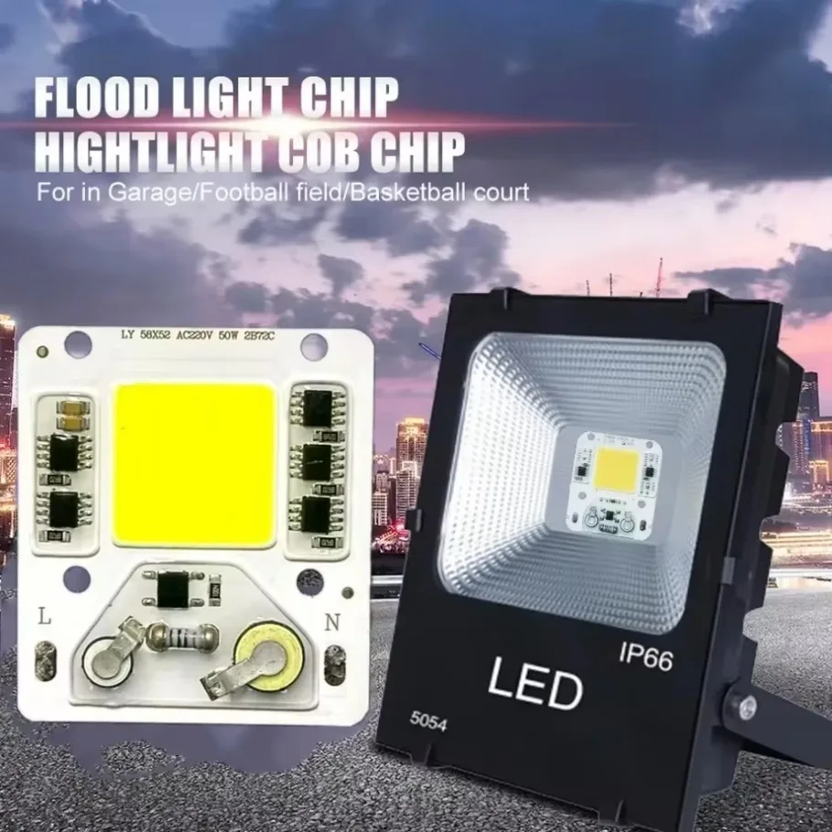 50W COB Źródło światła AC 220V Smart IC Bez potrzeby sterownika DIY Światło halogenowe COB LED Chip Lampa do oświetlenia zewnętrznego Żarówka LED