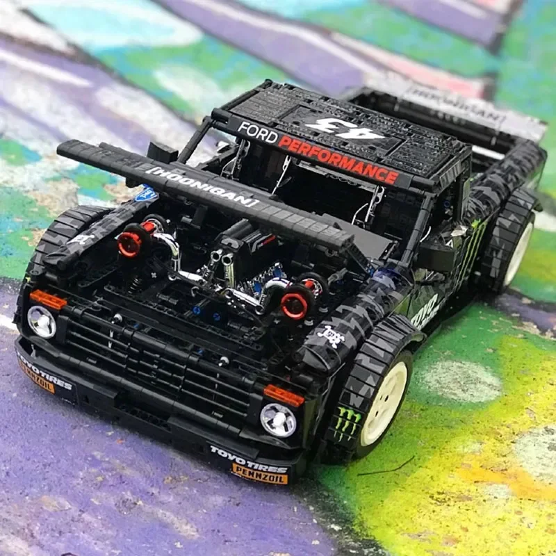 スーパーカーモデルV8エンジンリモコン,1:8, F-150フィット,MOC-34316ビルディングブロック,子供向け教育玩具,誕生日プレゼント,新品