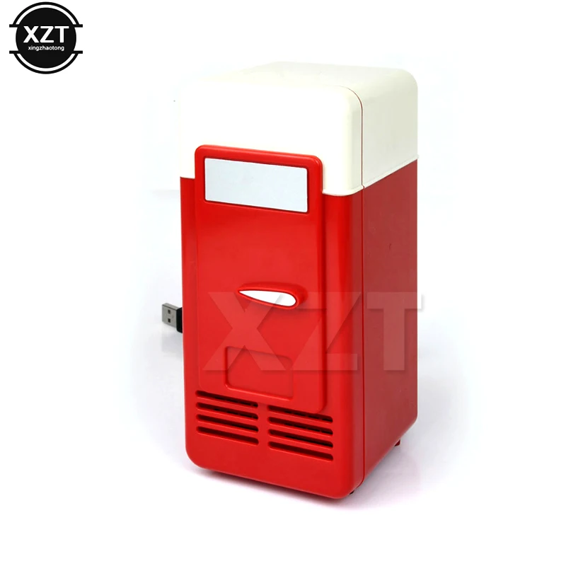 Mini Fridge Cool Quickly Beverage Fridge USB Powered Car Drink Cooler Home Desktop Travel Cosmetic Fridge