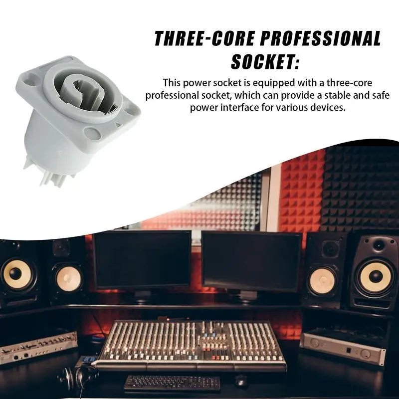 XLR Rack Panel 3-Pin XLR żeńskie gniazdo mocowanie panelu rdzeń miedziany profesjonalne gniazdo zasilania dla Audio wideo i sprzętu oświetleniowego