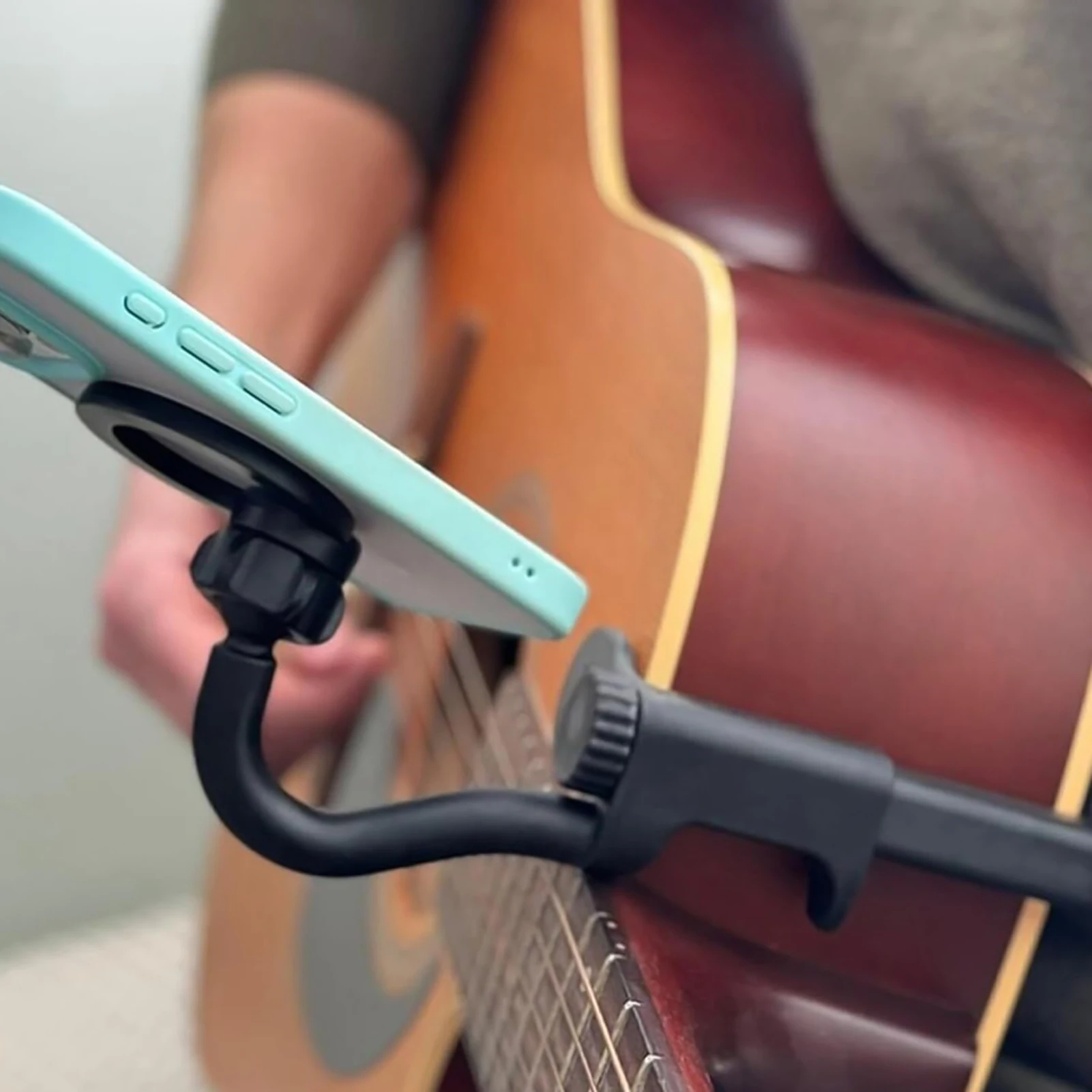 المغناطيسي الغيتار القيثارة حامل هاتف قابل للتعديل الهاتف جبل ل 6-10 سنتيمتر سمك المحمولة للتدريس المباشر تسجيل الفيديو