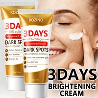 Crème éclaircissante pour les pores et les taches brunes en 3 jours, contenant du collagène, de la niacinamide et de la vitamine C, hydrate en profondeur, réduit l'apparence des taches brunes, resserre les pores, unifi 6