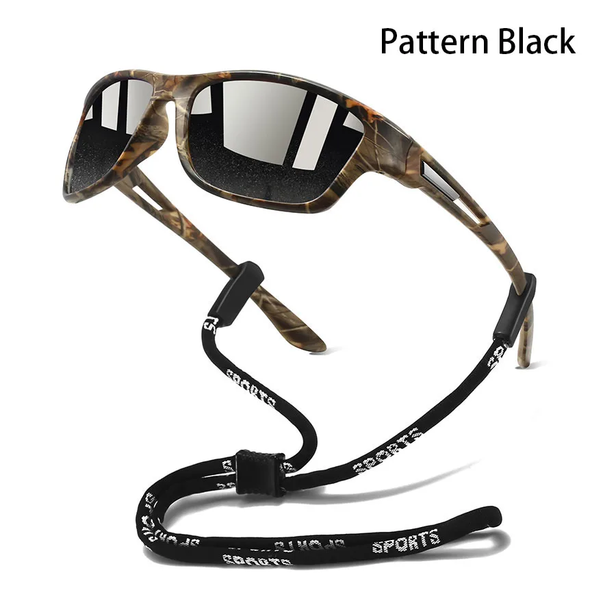 Modische Sport-Sonnenbrille mit Kettenmuster für Herren und Damen – Ideal zum Laufen, Bergsteigen und Angeln – Outdoor-Schutzbrille – Detail 3