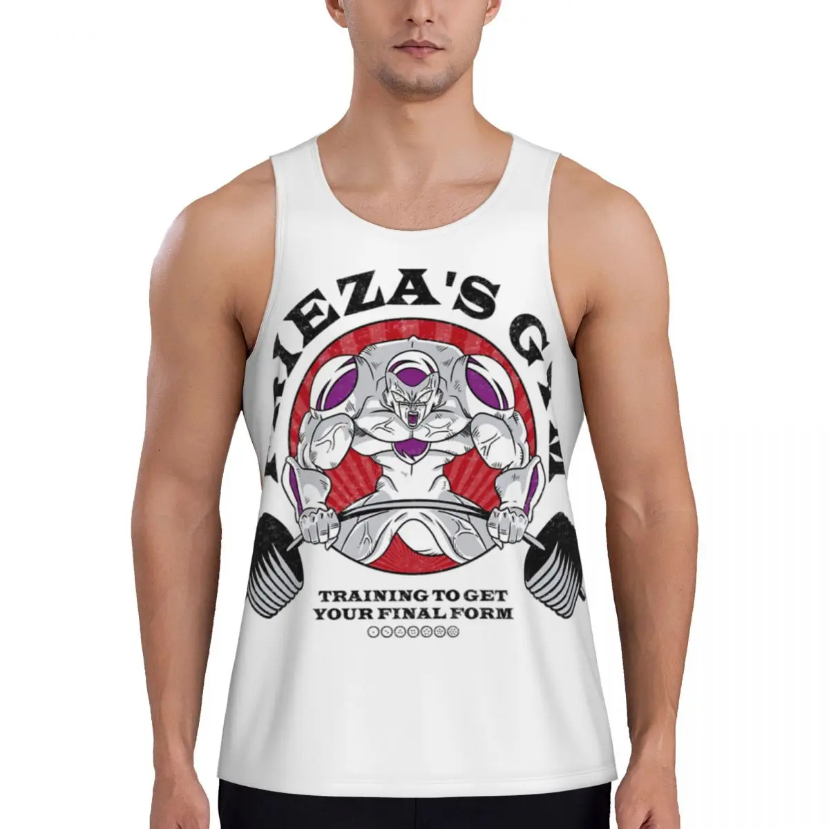 

Dragon Ball Frieza's Gym Бодибилдинг Мышечная майка Мужские жилеты Компрессионная рубашка Мужские футболки без рукавов Тренажерный зал Одежда для фитнеса