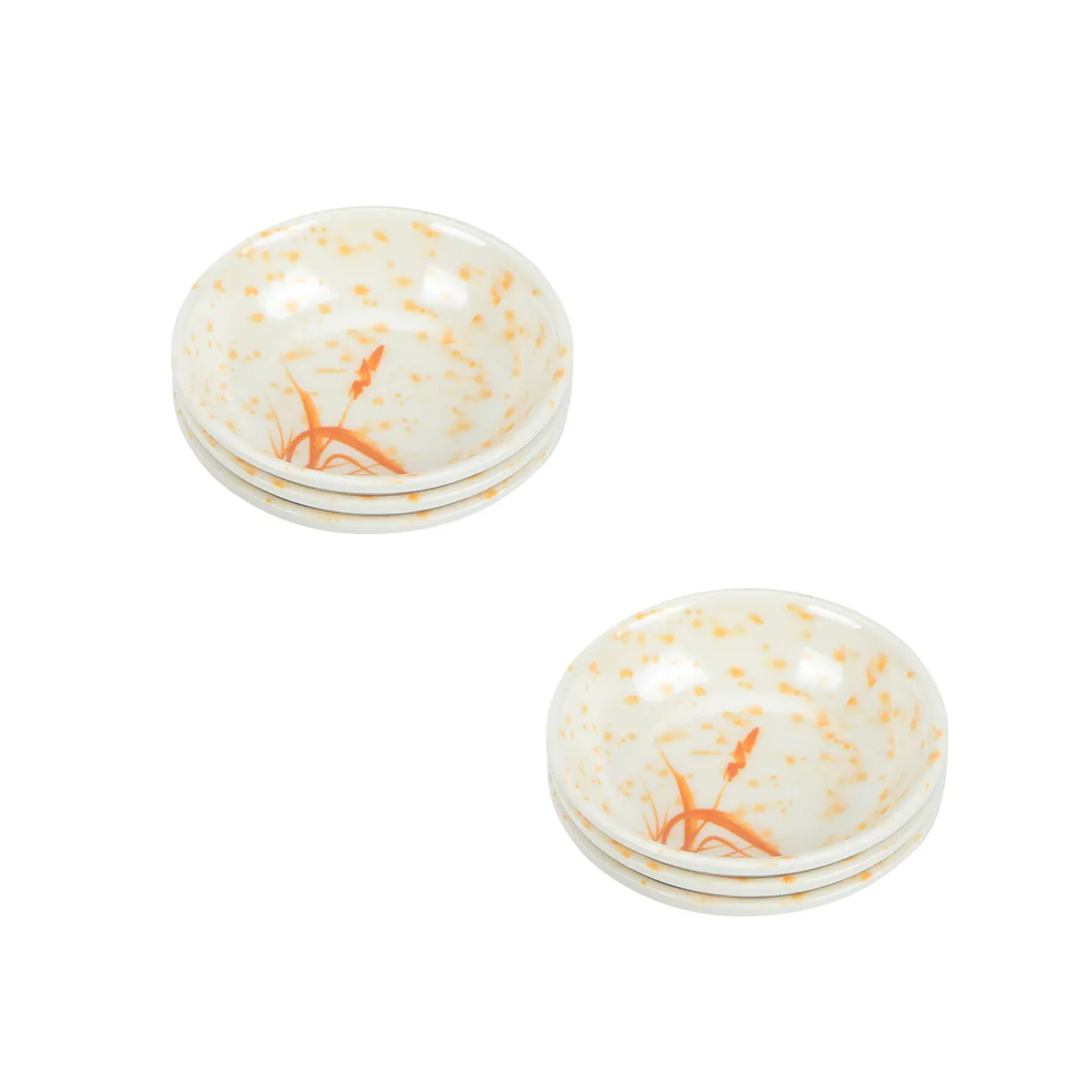 Juego de 6 Platos para Condimentos de Melamina Premium, Resistentes a Manchas, Roturas y Caídas, para Salsas, Frutas, Aceitunas, Nueces, Natillas y Gelatinas