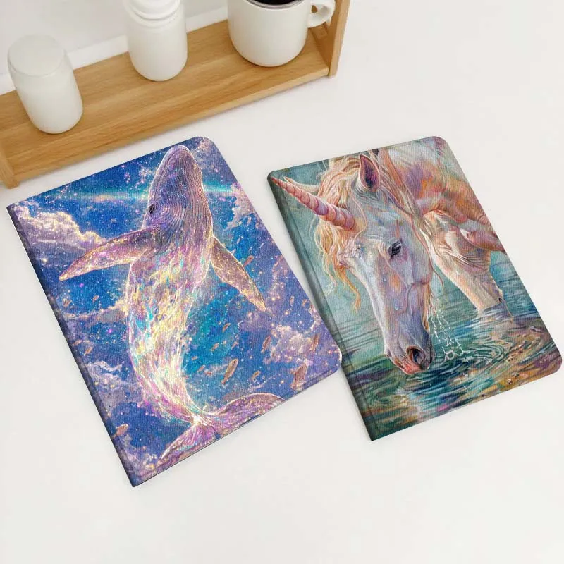 

Popular Art Horse Color Whale Gift For Xiaomi Redmi Mi Poco Pad 2 5 6s 7 7s Ultra Pro Max 14 12.4 12.1 inch Soft Tablet Case
