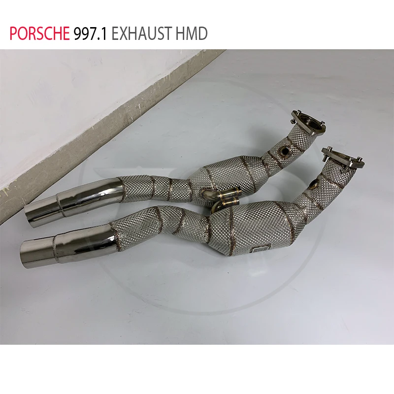 HMD Exhaust Manifold for Porsche 911 997.1 Model Car Accessories With Catalytic Converter Downpipe Header Auto Replacement Parts