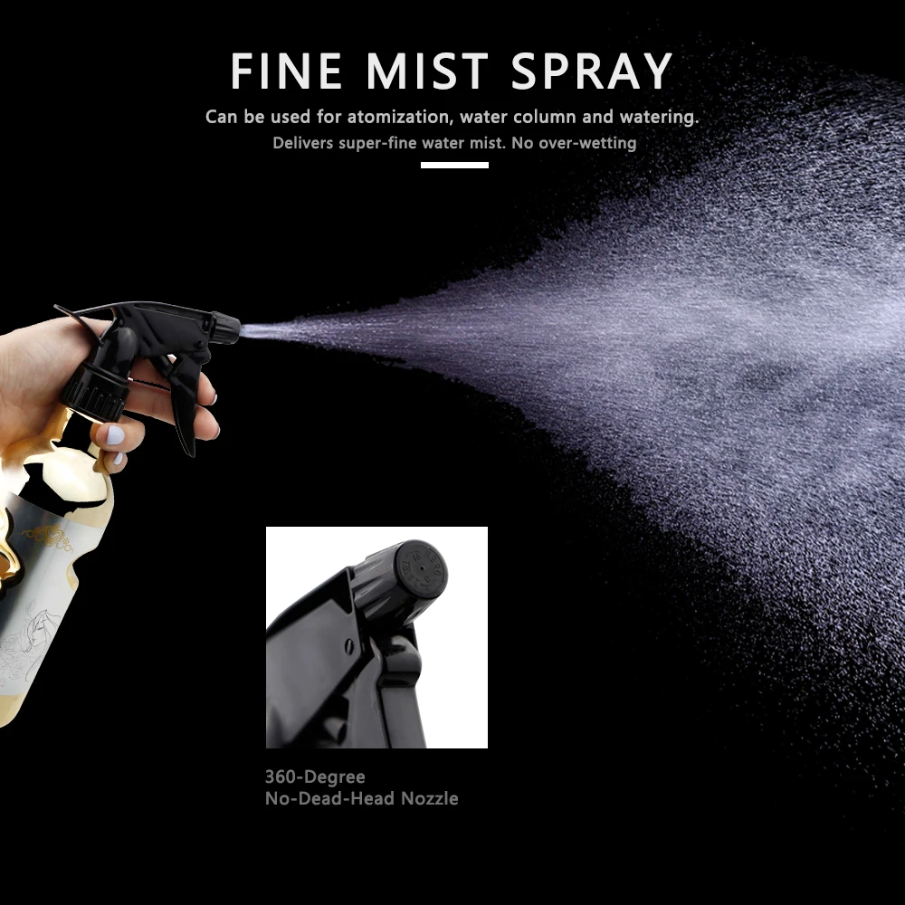 Professional Salon 500ML Hairdressing Spray Bottle Grasp Trace Design Colorful Barber Watching Can Sprayer Barber Accessories