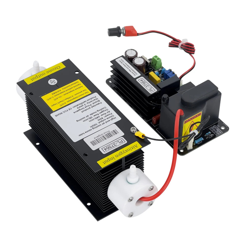 Высококачественный 10 г/ч, 80 Вт, 14 кГц, регулируемая кварцевая трубка, воздушное охлаждение, небольшие весы, генератор озона для питьевой воды для очистки воды