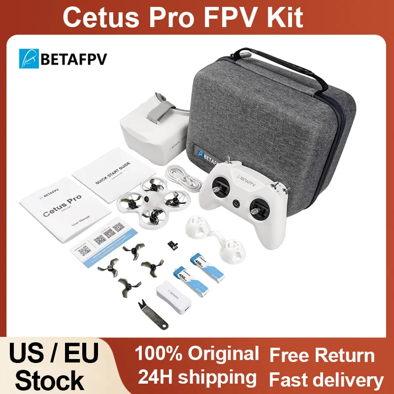 BETAFPV Cetus Pro FPV Kit VR02 Goggles Lite Radio 2 SE Transmitter 25mW VTX C02 FPV Micro Camera Racing Drone