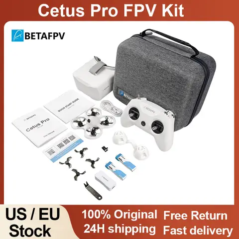 Kit FPV BETAFPV Cetus Pro com Óculos VR02, Transmissor Lite Radio 2 SE 25mW VTX, Câmera Micro FPV C02 para Drone de Corrida