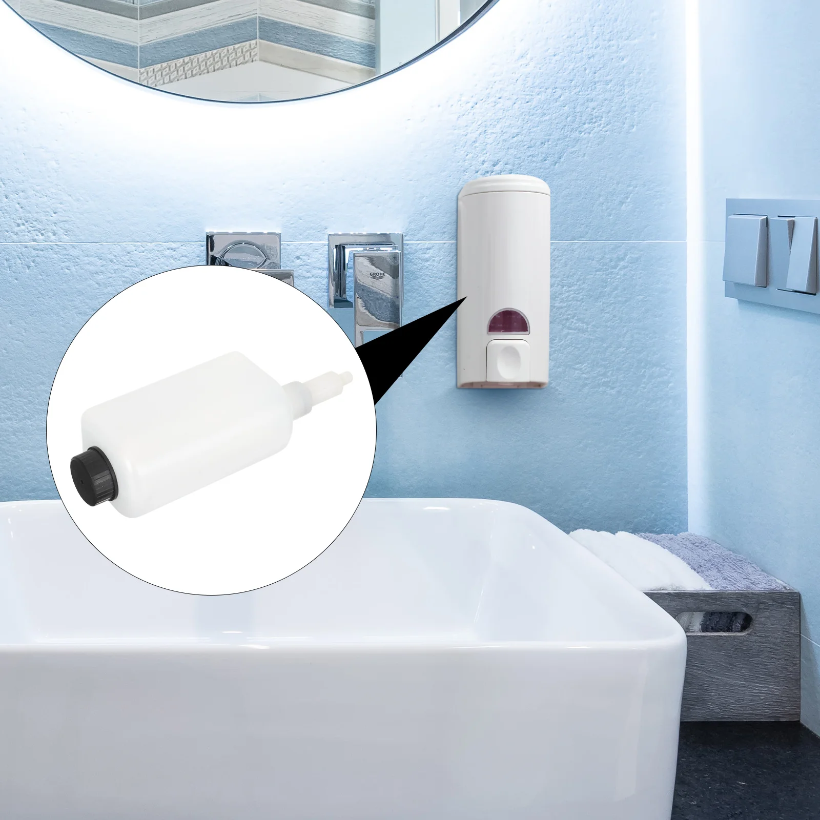 

2Sets Soap Dispenser Parts Inner Bottle Replacement Bottle Kit Easy Detach Install for Kitchen Hotel Household