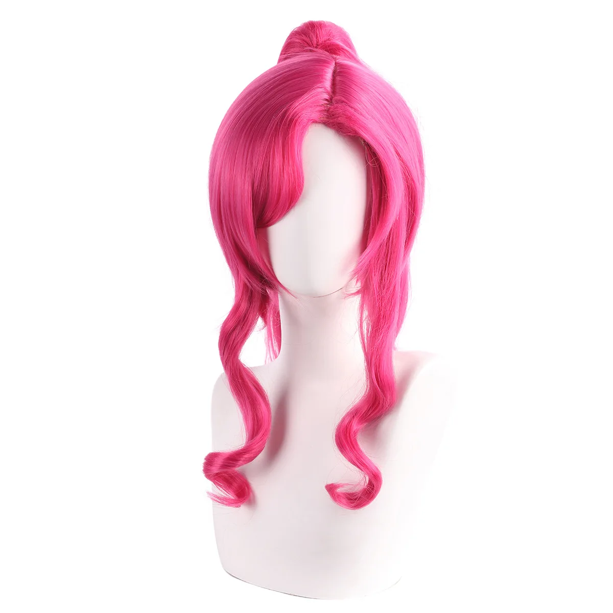 Long Pink Synthetic Ponytail Wig for Women Cosplay Party Heat Resistant Fiber Hair Carnival Halloween Costume Dress Up