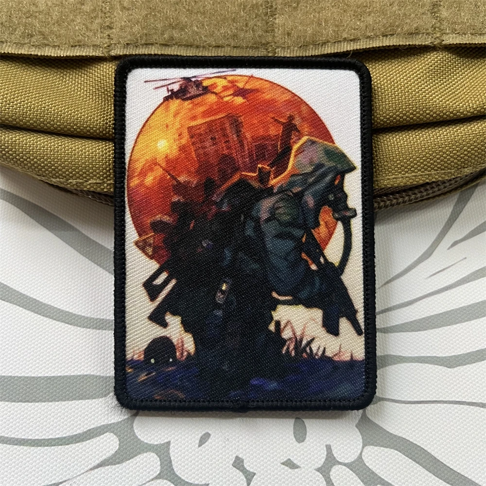 ملصق حقيبة ظهر Stalker Morale التكتيكي المطبوع بخطاف وحلقة للملابس العسكرية للجيش