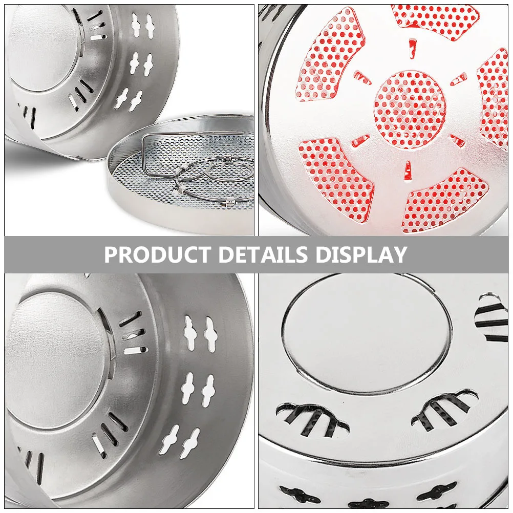 

2Pcs Moxibustion Box Stainless Steel Rotatable Temperature Control Pain Relief Therapy Tool Body Care Moxa Burner Heating