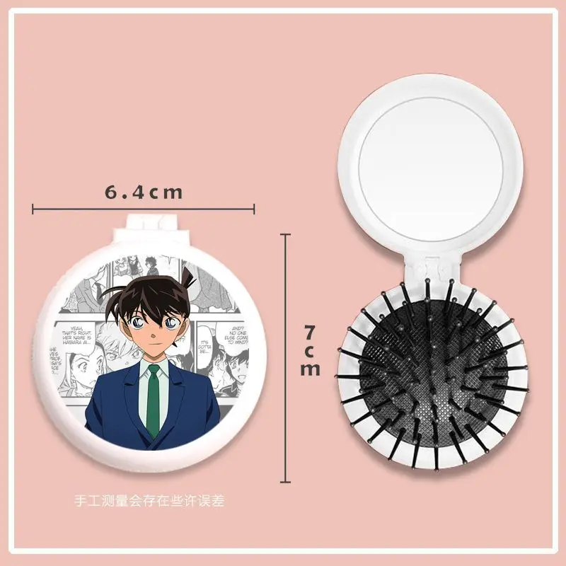 Detective Conan Xiaolan Small Comb Student Cartoon Kawaii Portable Folding Air Bag Air Cushion Massage Comb Mirror Integrated