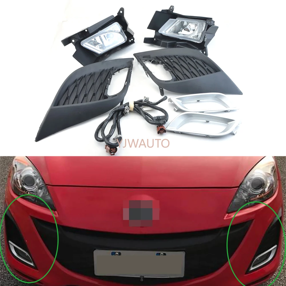 

Противотуманные фары для Mazda 3 M3 2008 2009 2010 2011 2012, противотуманные фары для переднего бампера автомобиля, решетка радиатора, сигнальная лампа для вождения, противотуманные фары в сборе