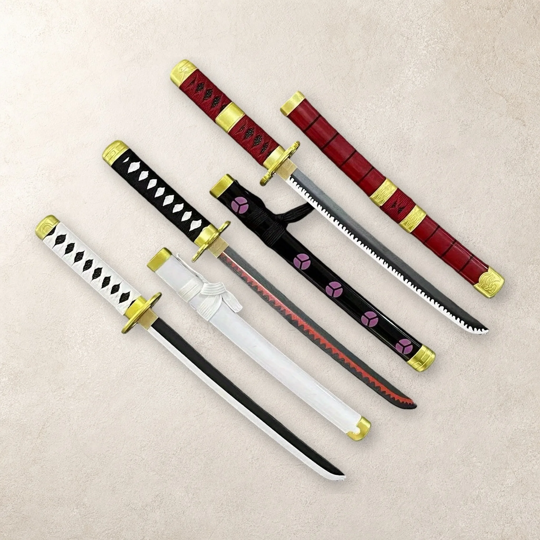 Mehrteiliges Katana-Schwert-Se – Cosplay Prop Knife Bewertung und Preis