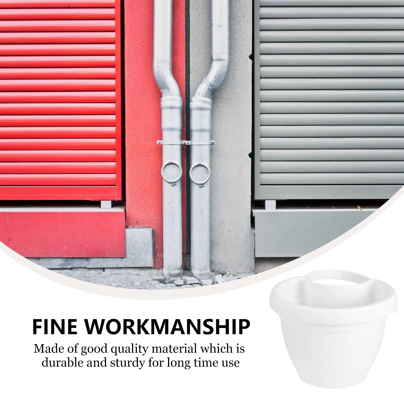 

1 шт. подвесной цветочный горшок для дома, прочный контейнер для растений в виде водосточного трубопровода для сада, ванной и балкона