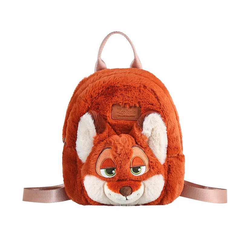 Disney 2026 nueva mochila de felpa Zootopia Judy & Nick mochila de gran capacidad de dibujos animados bolsa de guardería regalo para niños