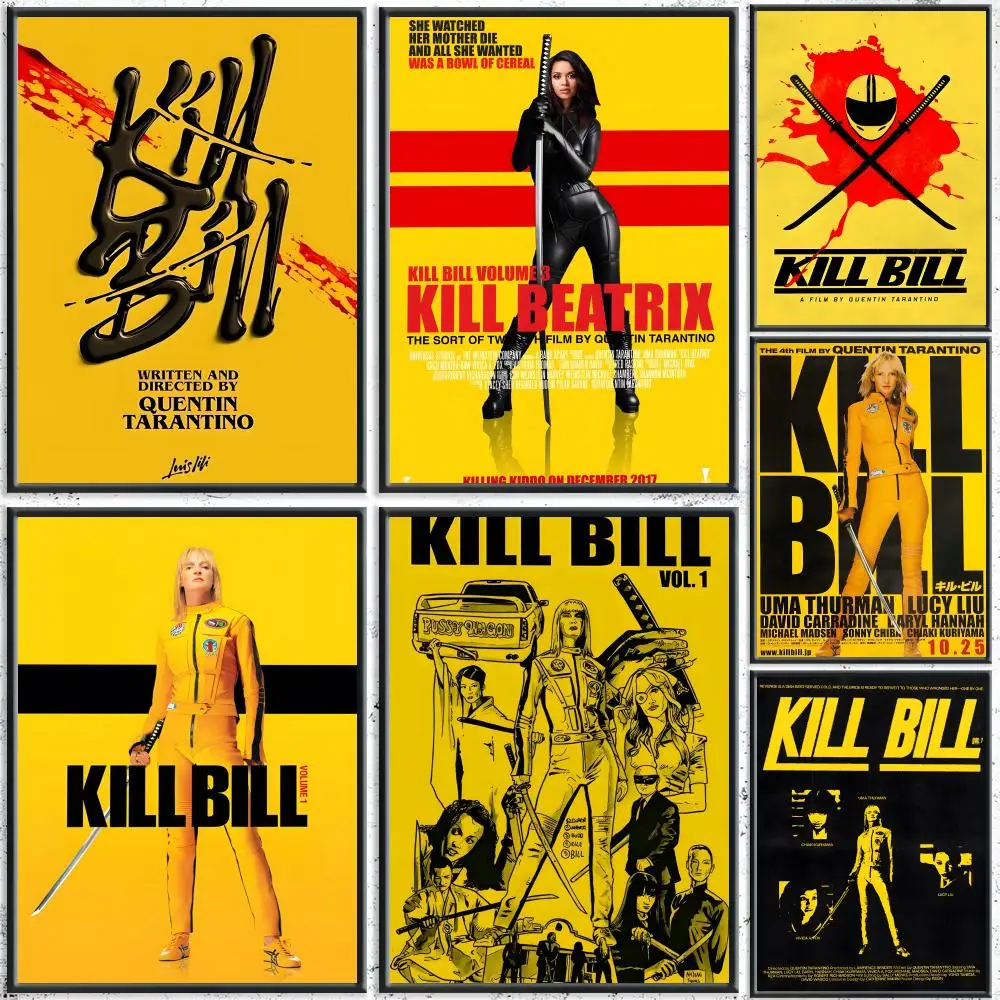 Classic Movies Kill Bill Painting Calligraphy HD Canvas Poster Crease Free Waterproof All Space Wall Decor
