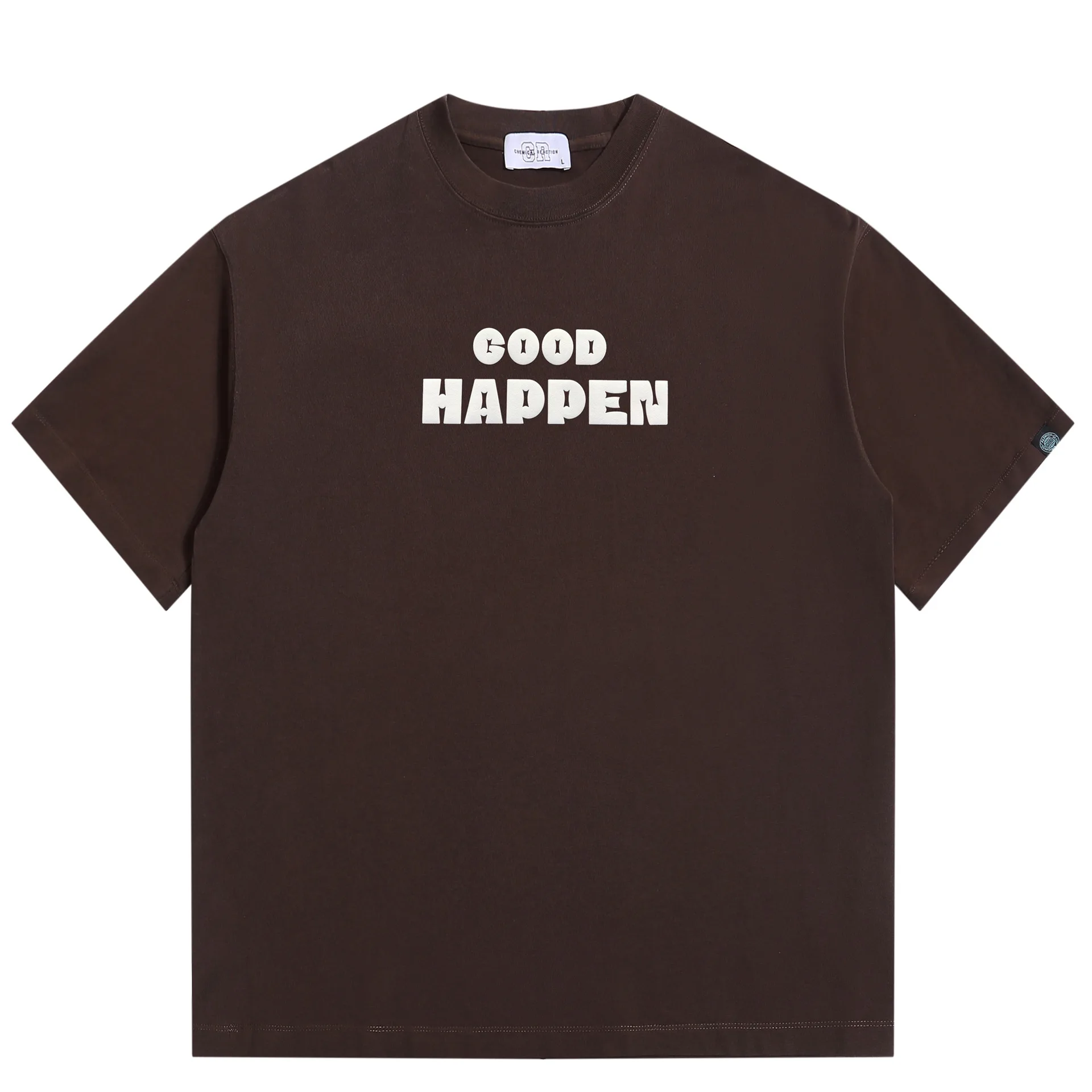 320G Heavyweight American Letter Foam Printed Short Sleeved T-shirt