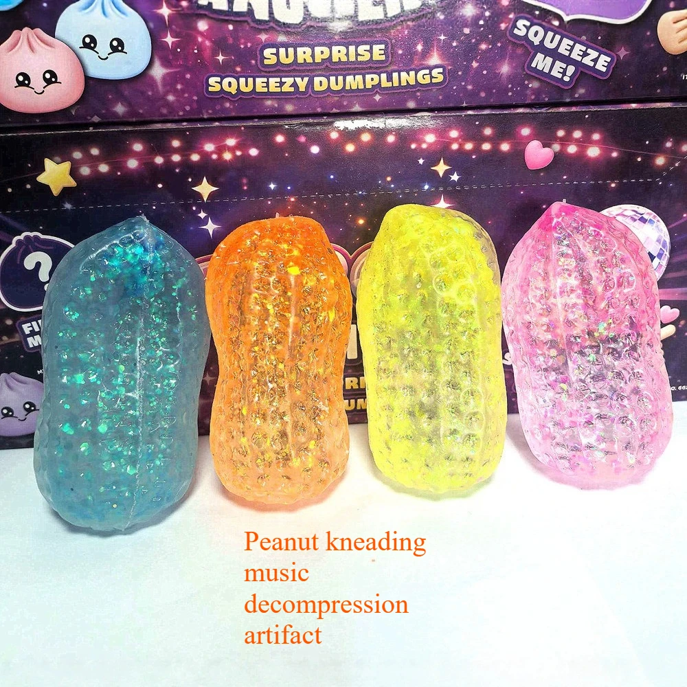 Aurora Flash Peanut Squeezing Toy Maltose Texture Slowly Rising Sticky Toys Pressure-resistant hand fidgety toys OPP bags