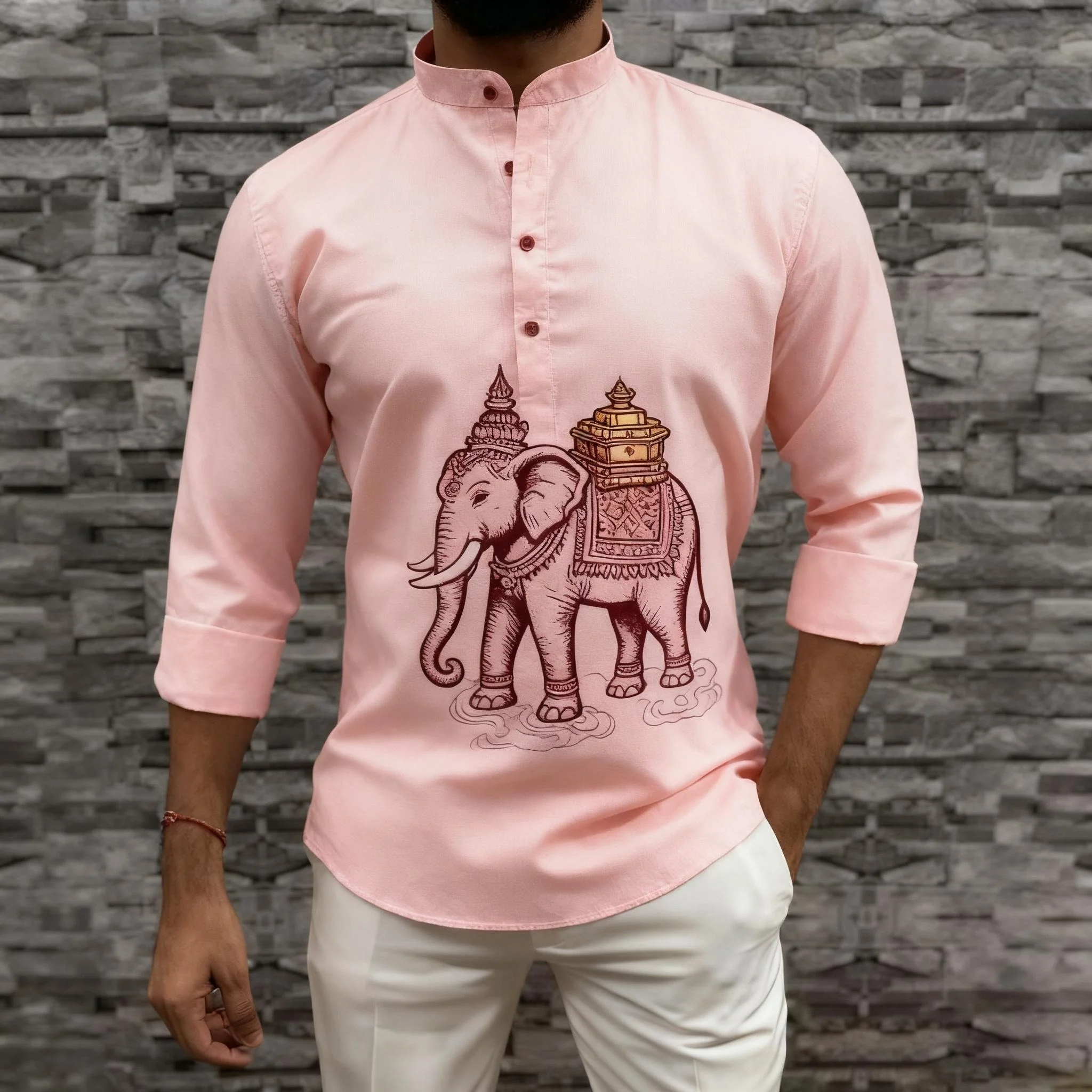 الملابس التقليدية أنماط آسيوية جنوب آسيا اليوسفي قميص بولو بأكمام طويلة الشرق الأوسط النمط الوطني Camisa Arabe Hombre