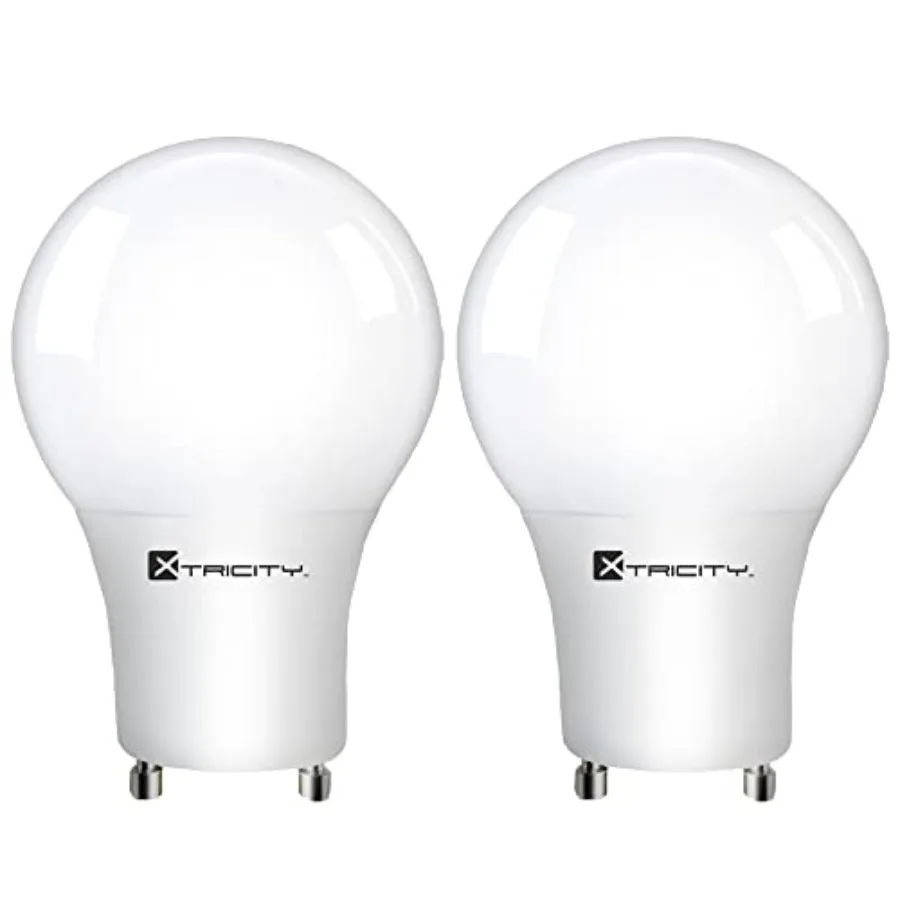 GU24 LED A19 Two Prong Light Bulb, Bi-Pin Base, Dimmable, 10W 60W Equivalent 120V, 800 Lumens, 3000K Soft White, UL Listed, RoH