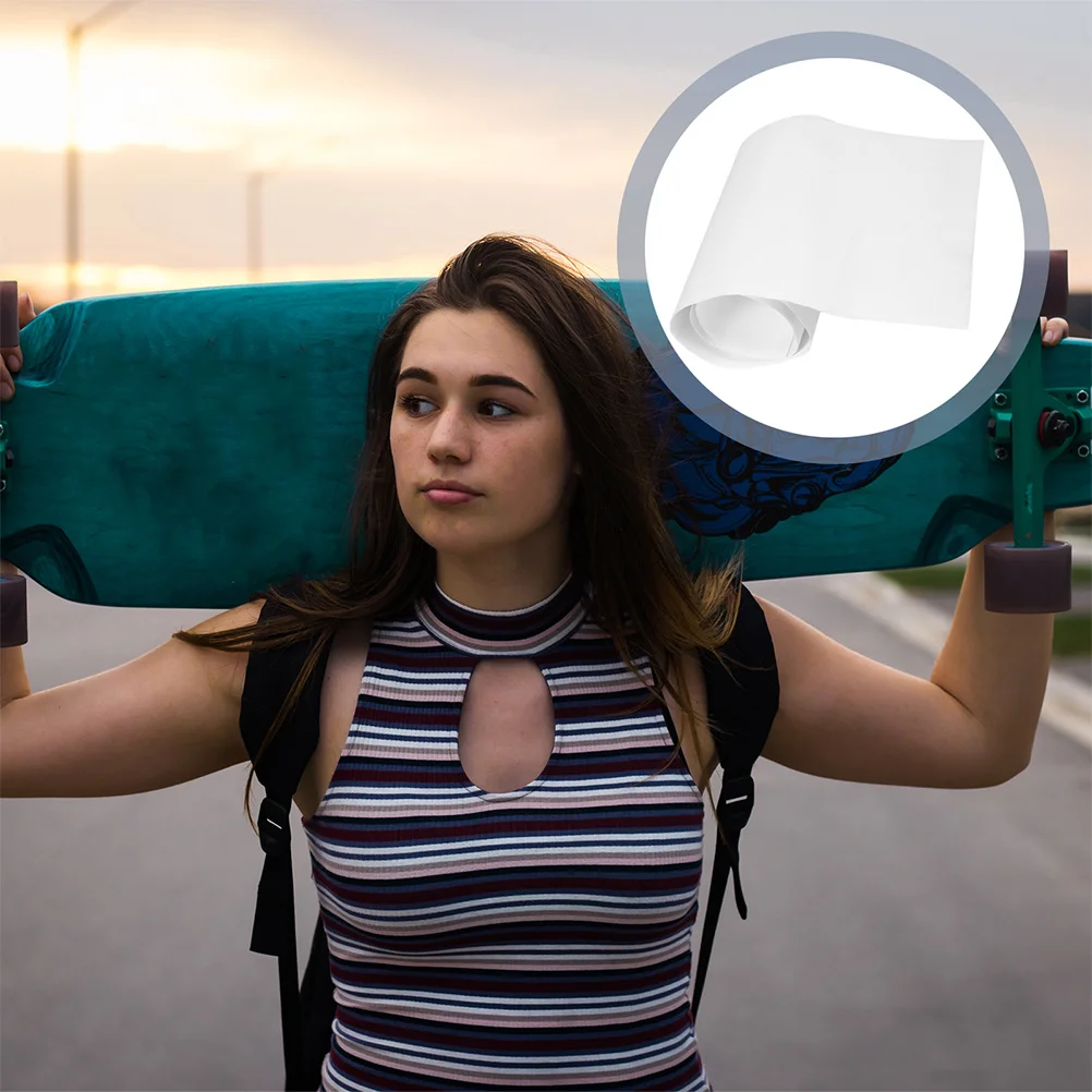 

2pcs Cuttable Longboard Grip Tape Replacement Self-Adhesive Skateboard Sheet Non-Slip Wear-Resistant Transparent Sandpaper