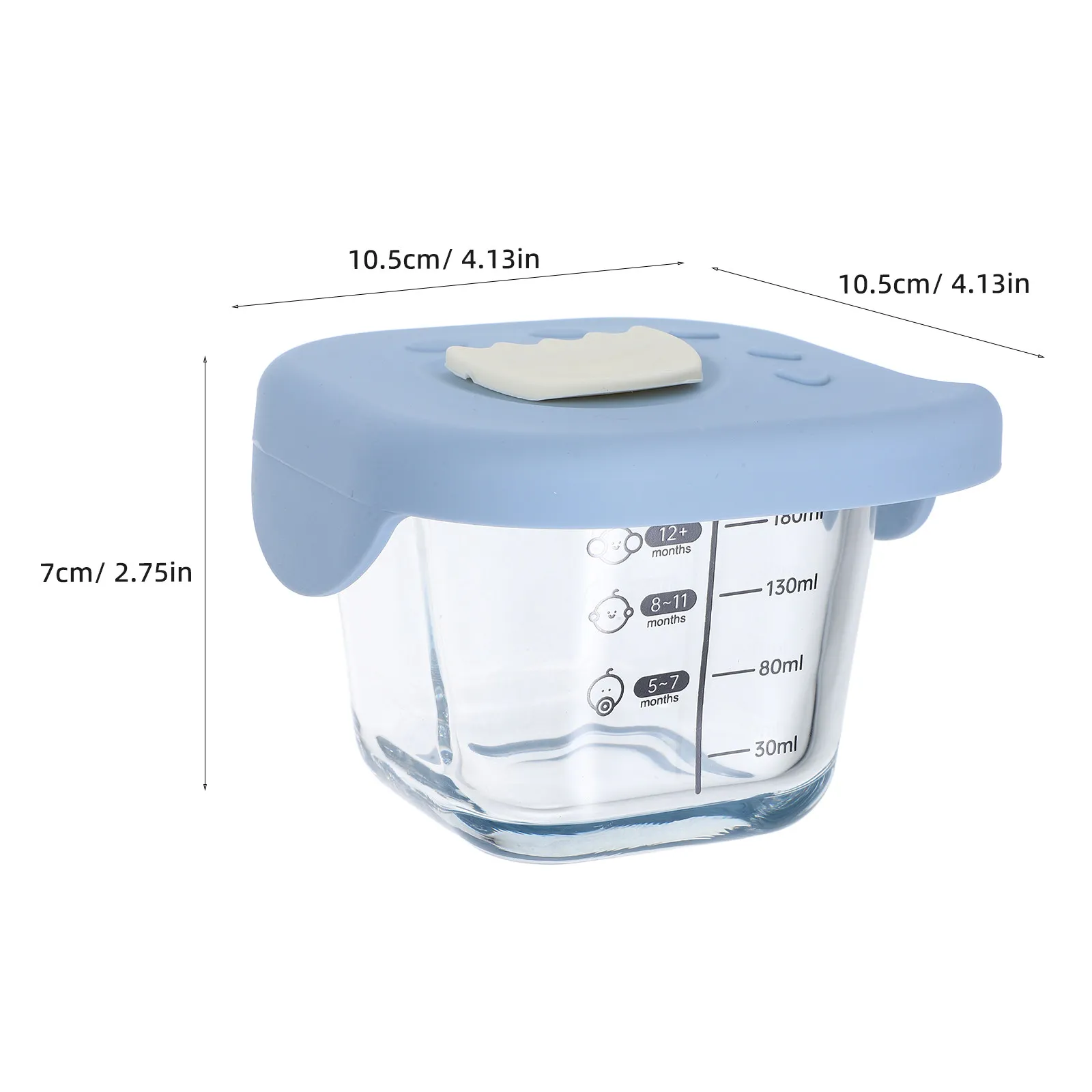 Glass Baby Food Bowl Large Capacity Clear Complementary Food Storage Dish Lid Multi Purpose Infant Snack Container Baby Feeding