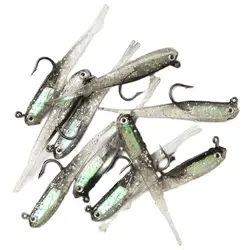Soft Lure Shad Tail 75mm With Or Without Hook Fish Artificial Silicone Soft Fish Fork Tail Catfish Bait For Fishing Tackle