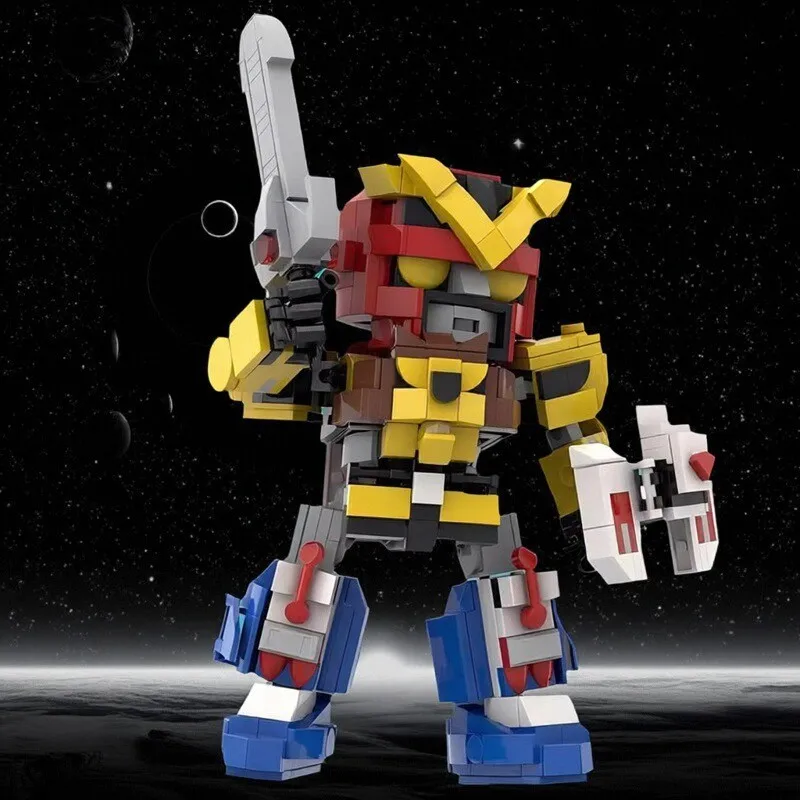 

MOC Детская головоломка в сборе, строительные блоки, игрушки, креативная команда Super Beast Mech Life, робот для мальчика, модель для взрослых, подарок на день рождения, орнамент