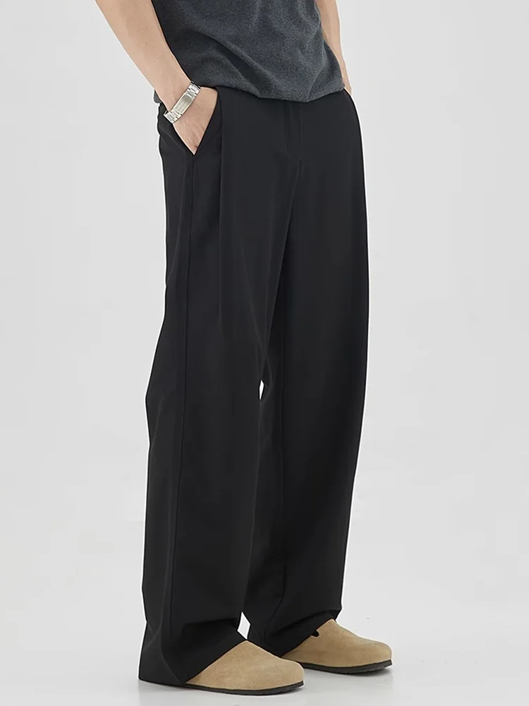 

American Sle Wide Leg Casual Pants Men's Original Busin Drapey Suit Loose Slim Straight Long Trousers Youth Summer Faion