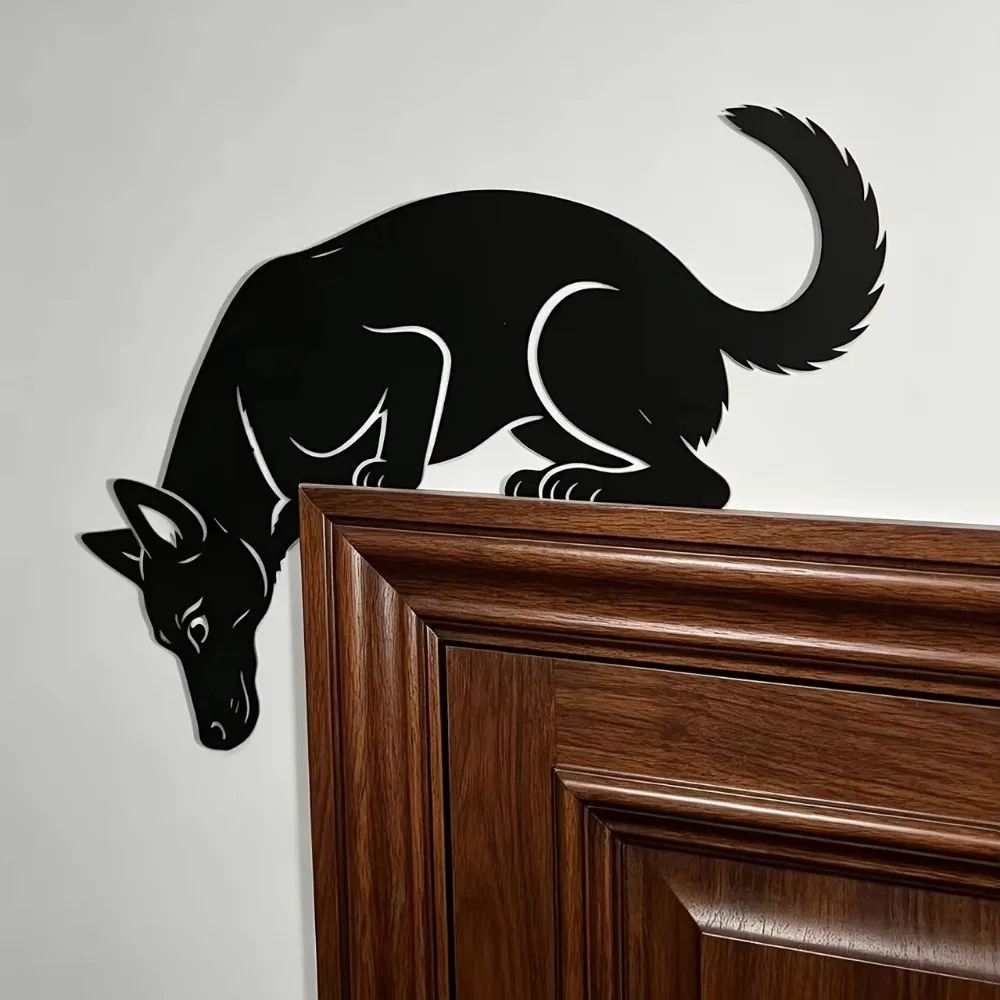 CIFBUY Belgian Malinois Metal Wall Art Iron Curious Dog Decor Home Living Room Bedroom Rustic Vintage Accent Rust Proof Gift