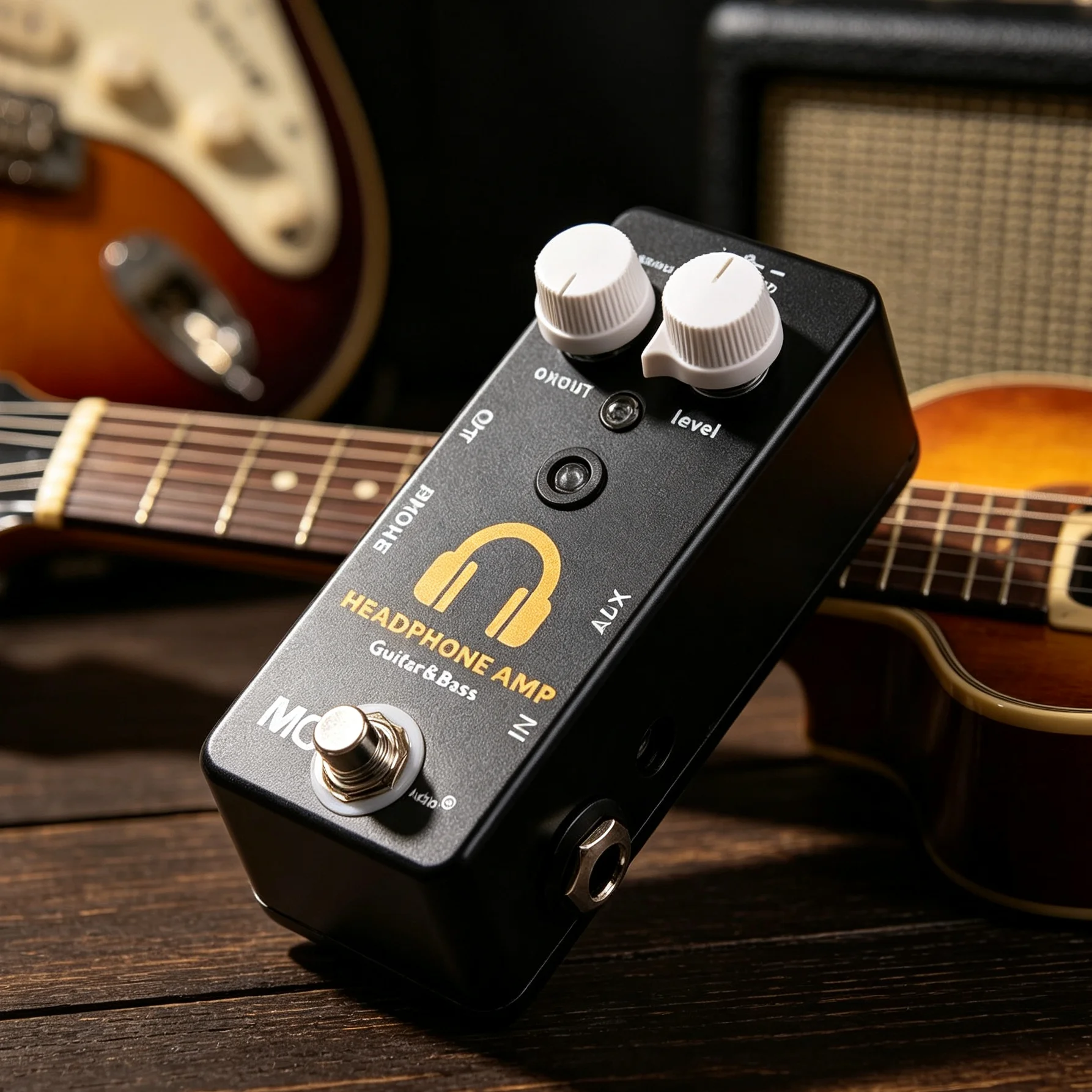 Headphone Amp Guitar Effect Pedal Cabinet Simulation True Bypass Silent Practice, Low‑noise Design, Backing Track Synchronizatio
