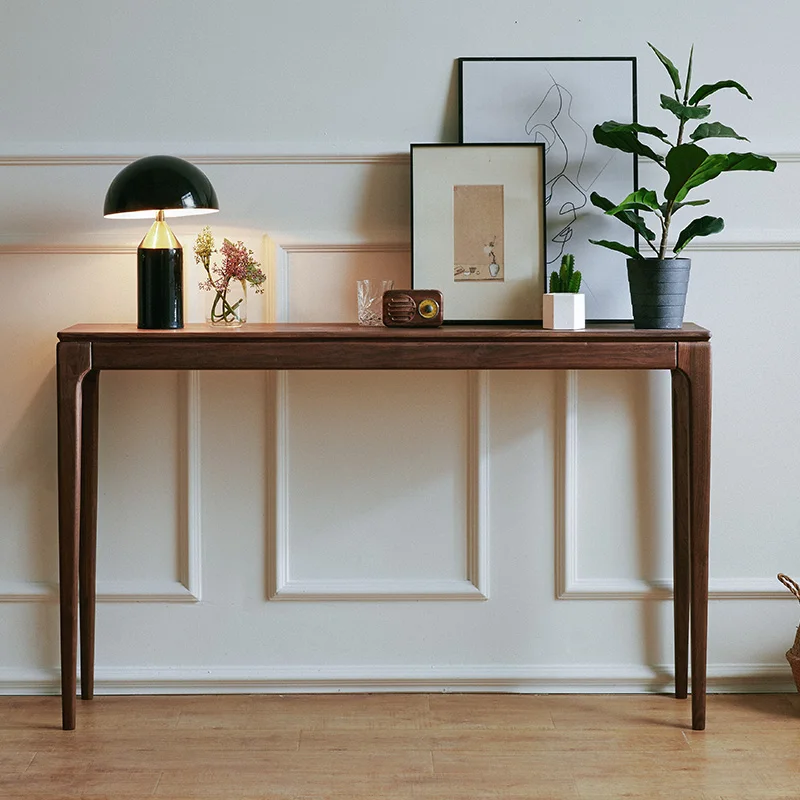 Nordic Solid Wood Console Table for Temple Extremely Narrow Tables with Drawers Light Luxury Simple Console Tables for Hallway