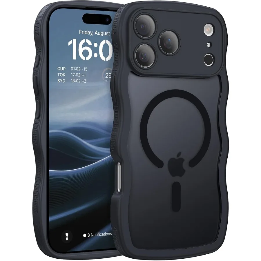 Magnetic Protective Case for iPhone 17 Pro Max 6.9 2025 with Full Camera Coverage and MagSafe Compatibility Matte Anti-Slip Bum