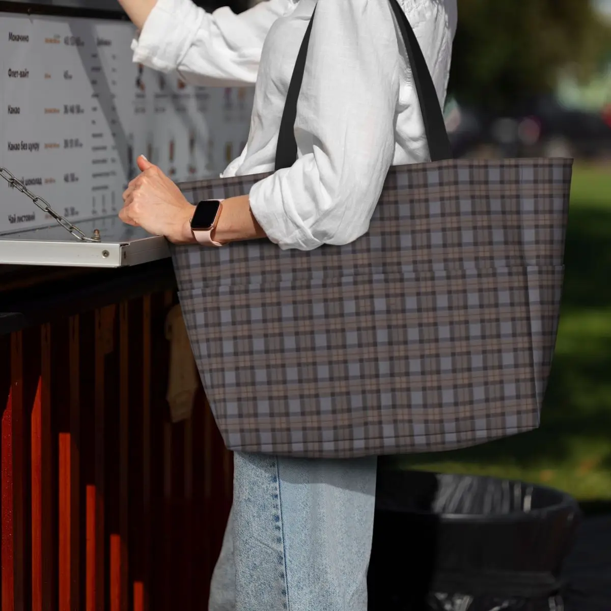 Outlander Plaid - Fraser Tartan Beach Tote Bag Sport Gym Yoga Duffle Large Tote Bag Women Travel Bag Fitness bag
