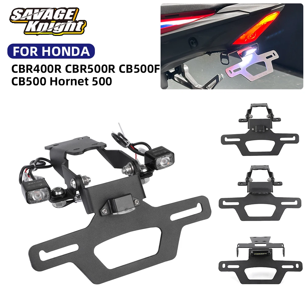 

Для HONDA CB500F CBR500R держатель номерного знака светодиодный светильник 2019-2025 CBR400R CB500 Hornet 500 хвостовое аккуратное крыло съемник кронштейн