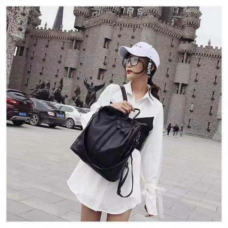 

2025 New Backpack Versatile Fashion Women's Bag College Style Travel Backpack
