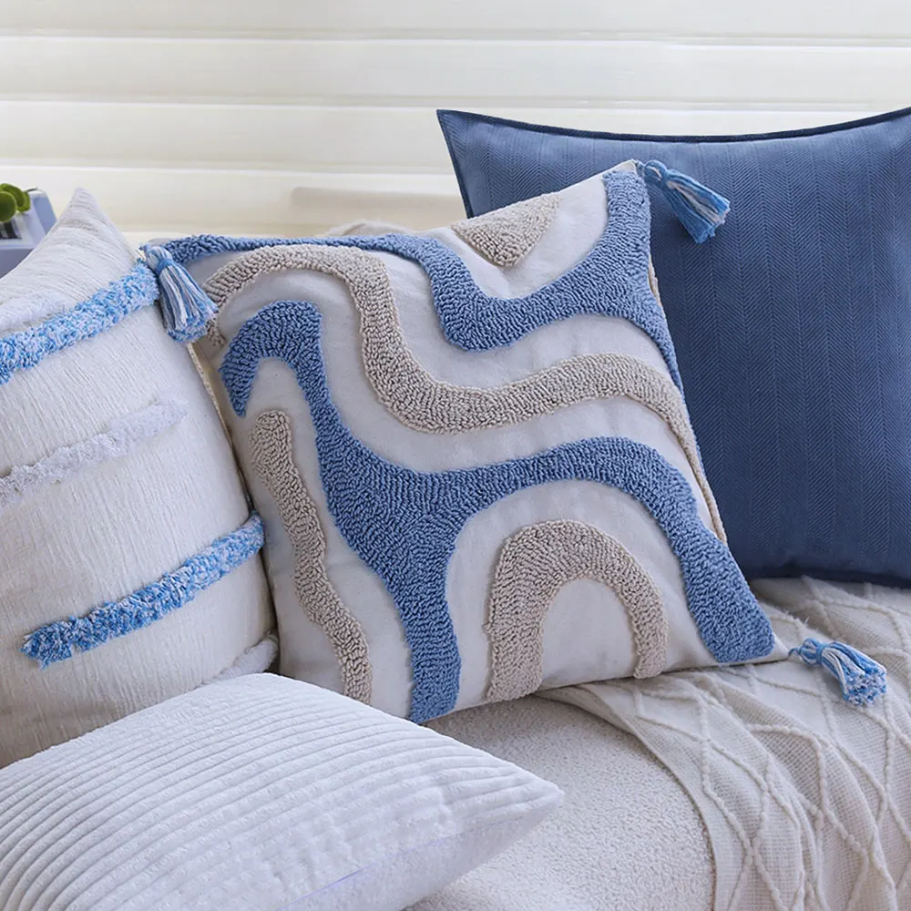 Tufted Cushion Cover with Tassels Living Room Sofa Boho Style Pillow Cover 45x45 Funda Cojin Home Decor Pillowcase